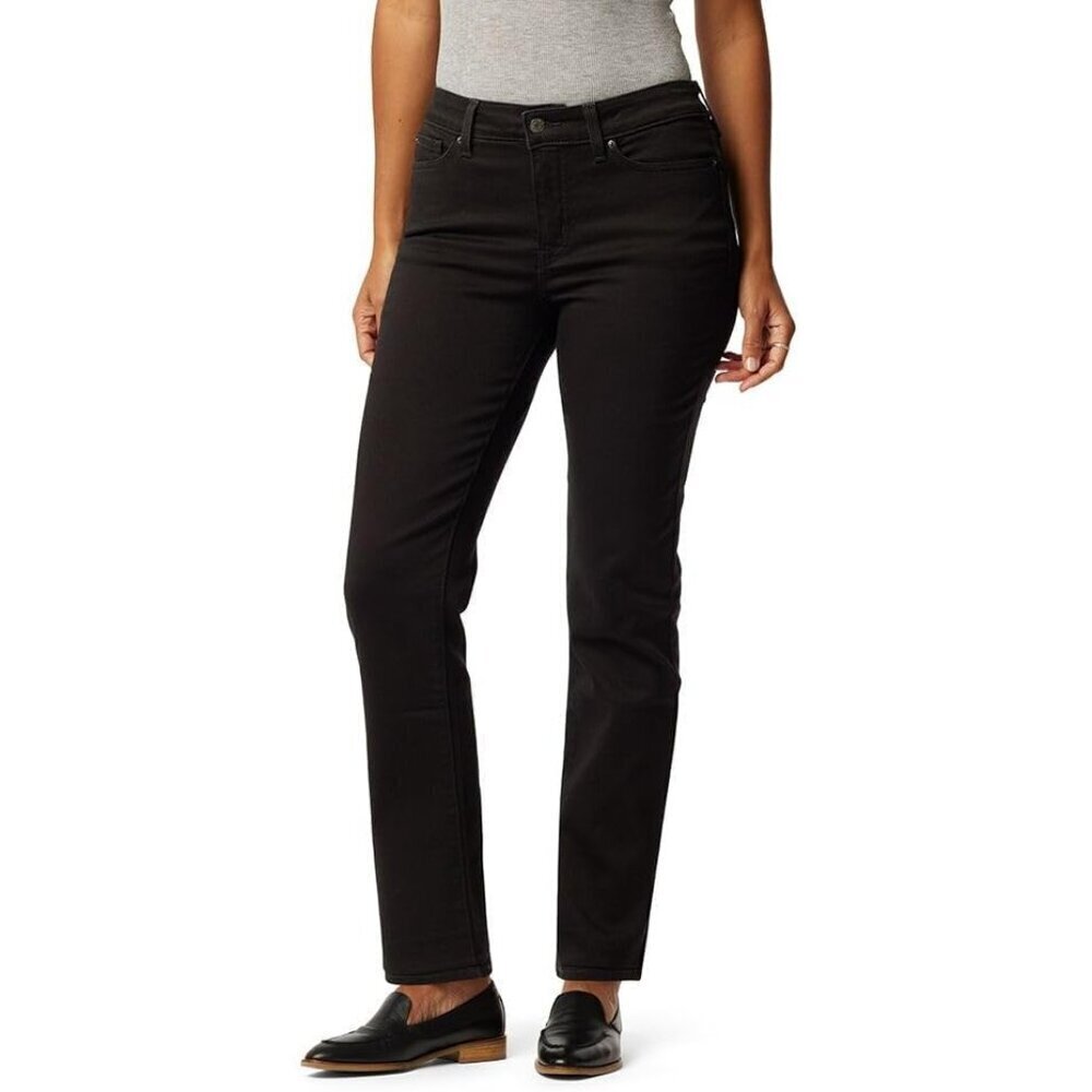 Womens Plus Size Shaping Straight Jeans Night Sky Cotton Blend Flex Fit